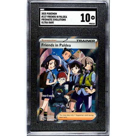 2025 Pokemon Prismatic Evolutions Friends in Paldea #137 Ultra Rare SGC 10