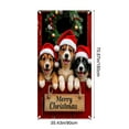 thumbnail image 3 of Japceit Large Christmas Door Cover, 35x71 Inch Holiday Entrance Curtain Panel, Festive Door and Wall Decoration for Party, Home, Seasonal Display Background, 3 of 6