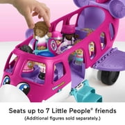 Little People Barbie Toy Airplane with Lights Music and 3 Figures, Little Dream Plane, Toddler Toys