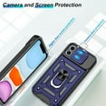 thumbnail image 4 of for iPhone 11 Pro Max Case , Heavy Duty Shockproof with 360° Rotation Metal Kickstand [Military Grade] Protective Case for iPhone 11 Pro Max, Blue, 4 of 8