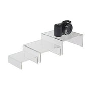 SourceOneOrg Medium (3 1/2, 4 3/4, 5 3/4) Set of 3 Low Rise Clear Acrylic Risers