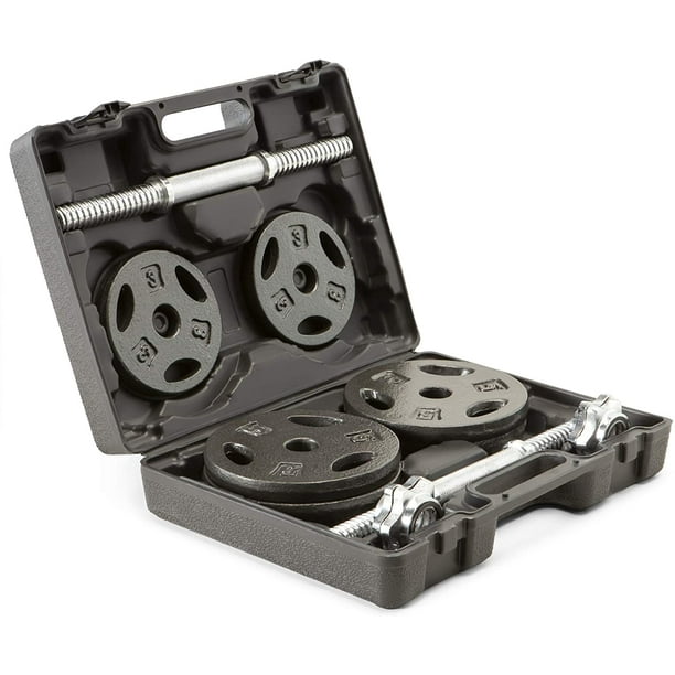 Marcy Eco Iron 40 Lb. Adjustable Dumbbell Set With A Carrying Case Ads 42