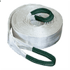 K Tool International 73813 4" x 30' Tow Strap with Looped Ends for Garages, Repair Shops, and DIY, 40,000 lbs. Capacity, Heavy Duty Nylon Web, Reinforced Stitching, Abrasion and Cut Resistant, White