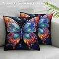 thumbnail image 3 of GOSMITH  Throw Pillow Covers  Square Cushion Cover Musica Butterfly Modern Farmhouse Burlap Cushion Case Soft Pillowcase for Couch Bed Car Home Decoration, 3 of 5