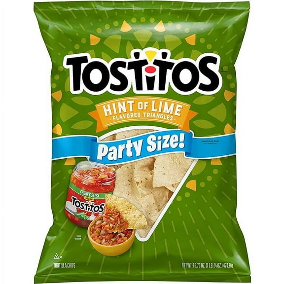 Tostitos Hint of Lime Bitesize Rounds Party Size, 17oz