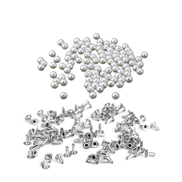 MasteelfCA 100 Pcs Rivets en Cuir pour Bricolage Décoration de Chaussures (8mm)