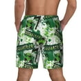 thumbnail image 3 of Sigee Football 7 Print Mens Swim Trunks with Compression Liner Quick Dry Swim Stretch Beach Shorts with Pockets,S-3XL, 3 of 7