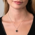 thumbnail image 3 of Gem Stone King 925 Silver and 10K Yellow Gold Black Onyx and White Lab Grown Diamond Pendant Necklace for Women | 1.24 Cttw | Gemstone December Birthstone | Oval 6X4MM | With 18 inch Chain, 3 of 4