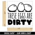 thumbnail image 2 of These Eggs are Dirty Unwashed Chicken Duck Goose Quail Carton Self-Inking Rubber Stamp Ink Stamper - Fuchsia Ink - Small 1 Inch, 2 of 7