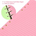thumbnail image 2 of WHAMVOX 50Pcs Notebook Refill A5 Filler Paper Green 6-Hole Punch for Students, 2 of 8