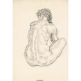 thumbnail image 3 of Anton Emanuel Peschka 14x18 Black Modern Framed Museum Art Print Titled - Sitting Female Back Act, 3 of 5