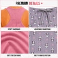thumbnail image 4 of Andree Joan Womens Pajama Shorts Set Sleeveless Girls Sleep Shirt and Pajama Shorts 2 Piece, 4 of 7