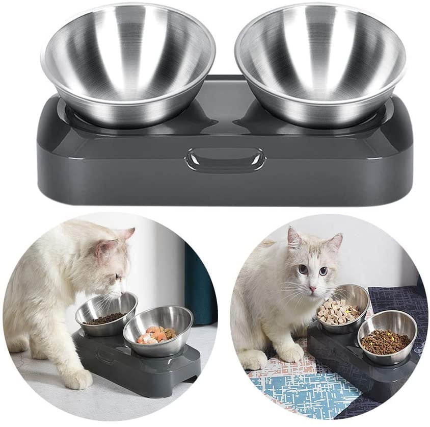 Stainless Steel Elevated Cat Bowls