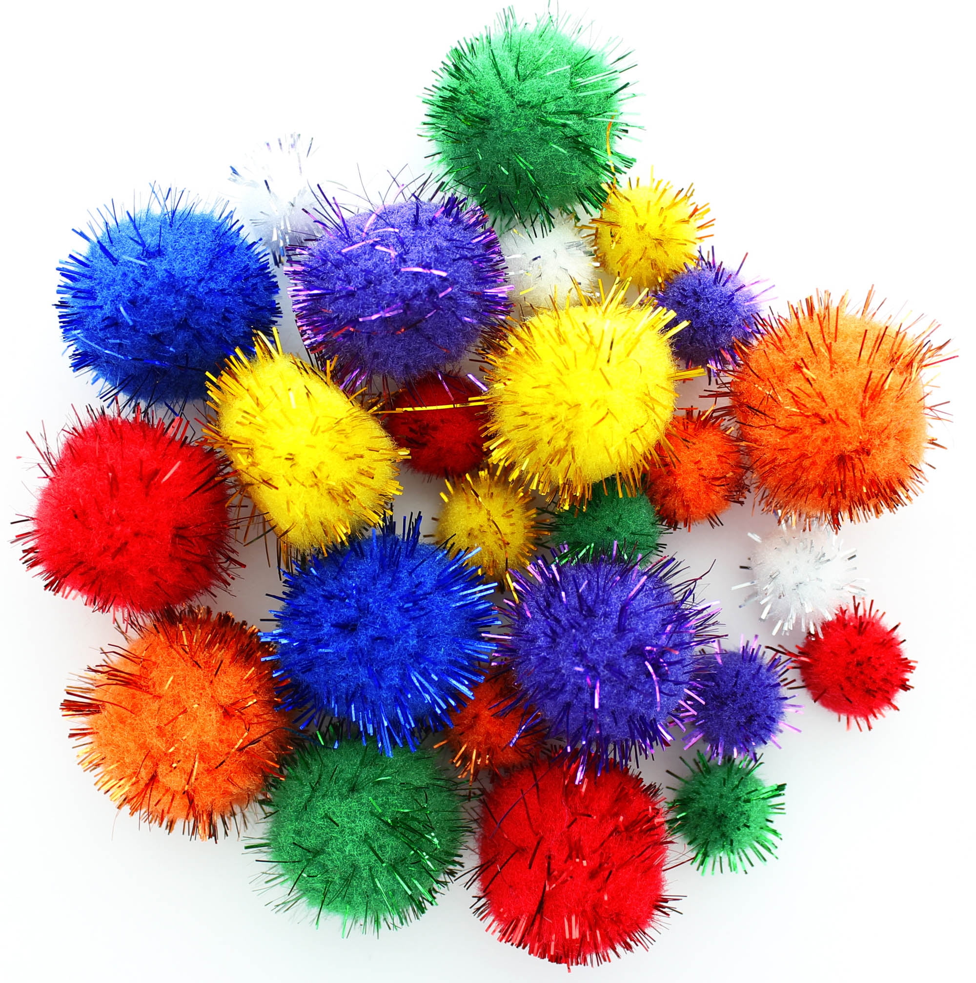 Lawie 500 PCS 2cm 0.8 Inch Christmas Rainbow Colors Large Pom Poms Arts and  Crafts Party Craft Pom Pom Balls Ornaments Pompoms for Crafts DIY Puff