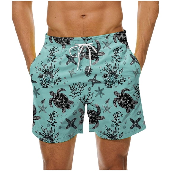 qelini Mens Shorts Elastic Waist Big and Tall Pockets Bermuda Shorts Casual Solid Color Summer Beach Shorts