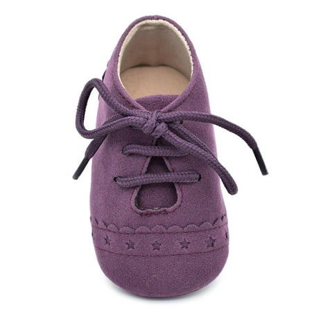 

Binmer Newborn Shoes Baby Prewalker Sports Sneakers Suede Leather Moccasins Footwear