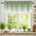 thumbnail image 6 of Sage Green Gradient Kitchen Valances for Windows Abstract Sage White Watercolor Valance Curtains&nbsp; for Kitchen /Living Room/Bedroom/ Bathroom Decor, 42"x12 " ,Rod Pocket 1 Panel,, 6 of 7