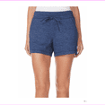 thumbnail image 1 of 32 Degrees Women's Adjustable drawstring Fleece lined Elastic waistband Shorts M/Heather Fresh Ink, 1 of 2