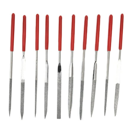 

Hardened Durable with Comfortable Handles - 3x140mm Jewelry Files for Precision Work 10-Piece Needle File Set