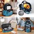 thumbnail image 2 of KUIFORTI Blue Shark Bookbag and Lunch Box Boys Backpack Pencil Pouch for Elementary Primary Middle School Fashion Kid School Bag Set 4 Piece Back to School Gifts, 2 of 7