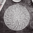 thumbnail image 3 of 8PCS Round Placemats Restaurant Hollow PVC Decoration Meal Mat Anti-Hot Dining Table Line Mat Steak Plate Pad Silver, 3 of 4