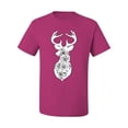 thumbnail image 2 of Deer Rose Animal Lover Men's Graphic T-Shirt, Fuschia, 4XL, 2 of 3