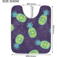 thumbnail image 6 of SKYSONIC Bath Mats Toiletry Mat Tribal Pineapples Print, Fluffy Plush Absorbent Bath Rugs Carpet with Non Slip Bottom for Bathroom Floor Toilet Tub and Shower,23.6"x15.7"+17.3"x13.4", 6 of 7