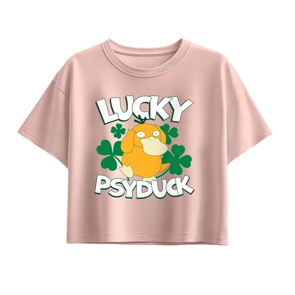 Pokémon - Lucky Psyduck - Youth Girls Boxy T-Shirt