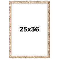 25x36 Frame White Real Wood Picture Frame Width 1.5 inches | Interior Frame Depth 0.5 inches |