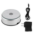 thumbnail image 3 of Garosa LED Colorful Light Rotating Crystal Display Base Stand Holder with AC US Adapter Silver, Led Display Base,Rotary Display Stand, 3 of 6