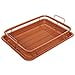 thumbnail image 3 of Non-Stick Baking Tray with Grill Crispy Basket Copper Crisper Air Fryer Pan, 3 of 4