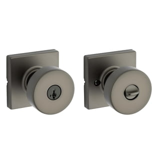 Kwikset Uptown Low Profile Single Cylinder Deadbolt Matte Black