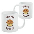 thumbnail image 2 of Good For Muffin Nothing Funny Humor White Mug, 2 of 5
