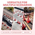 thumbnail image 5 of Safety Cones, 12PCS x 36" Traffic Cones, PVC Orange Construction Cones, 3 Reflective Collars Traffic Cones with Weighted Base and Hand-Held Ring Used for Traffic Control, Driveway Road Parking, 5 of 8