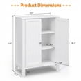 thumbnail image 2 of Freestanding bathroom storage cabinet with double doors, adjustable shelves, space saving design for toiletries and towels, modern bathroom furniture, white, 2 of 2