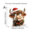 thumbnail image 6 of Christmas Cute Little Calf Animal Wall Stickers, Home Decoration For Living Room Bedroom, Adorable Festive Design With Scarf And Bow, 6 of 6