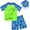 Green, variant on Sylfairy Boys Two Piece Rash Guard Swimsuits Kids Short Sleeve Swimwear Sets Bathing Suit with Sun Hat for 2-6 Years