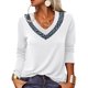 thumbnail image 2 of Jersey con cuello en V de leopardo, camiseta holgada informal de manga larga, túnica suave de moda para mujer, 2 of 5