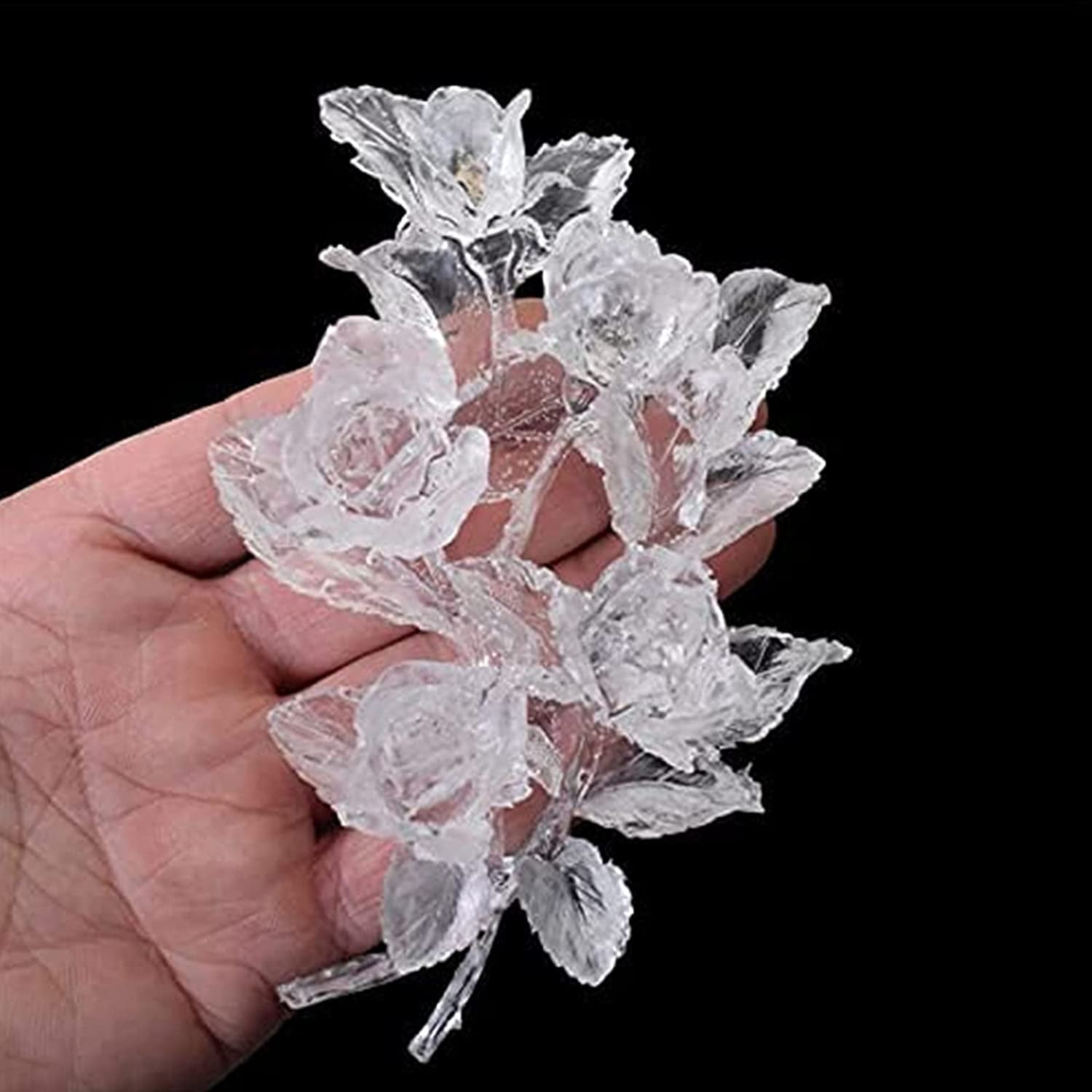 ABCISI 3D Flowers Silicone Rose Mold, Fondant Cake Chocolate Mold, Dried Flower Jewelry Decorative Mold, Resin Epoxy Clay Mold Pastry Baking Tools