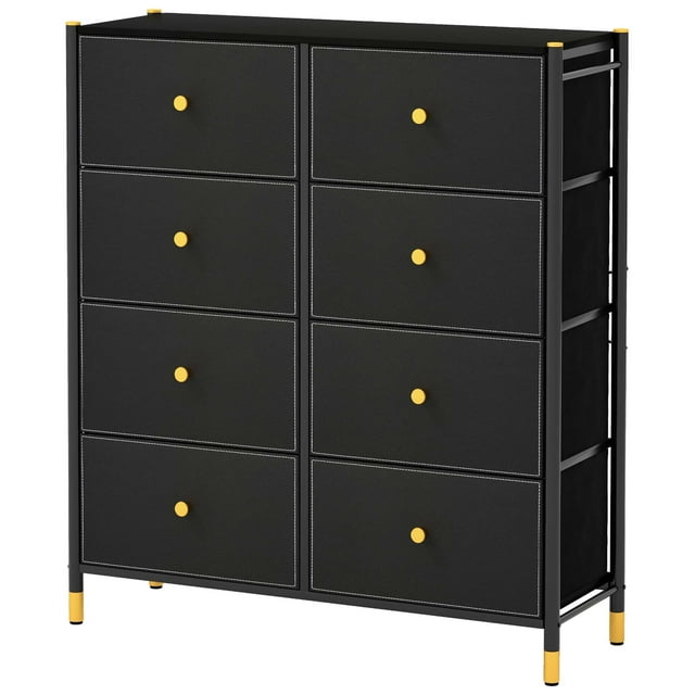Costway Commode Tour en Tissu à 8 Tiroirs Grand Commode Organisateur de Rangement Chambre