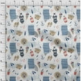 thumbnail image 4 of oneOone Silk Tabby White Fabric Summer Beach Diy Clothing Quilting Fabric Print Fabric By Yard 42 Inch Wide, 4 of 6