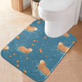 thumbnail image 2 of Yayeee Bath Rug for Bathroom Floor Non Slip Rectangle Fluffy Soft Absorbent Mat, 16"x24", Capybaras Swimming, 2 of 7