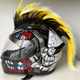 thumbnail image 3 of Peluca Punk de Velcro para motocicleta, casco con cabeza de gallo, decoración, cabeza de cóctel, peluca de fibra química, Multicolor, 3 of 4