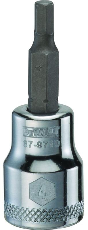 3/8" Drive 87-971D Details about   Dewalt DWMT879710SP 4mm Metric Chrome Hex Bit Socket 