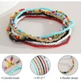 thumbnail image 3 of Boho Perles à la Main Multicouches Femmes Chevilles Femmes Colorées Bracelets de Cheville Perlés, 3 of 3