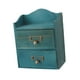 thumbnail image 2 of Organizador de escritorio de madera con 2 cajones, versátil y clásico. Azul, 2 of 9