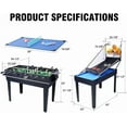 thumbnail image 2 of Rugerasy 5 in 1 Multi-Game Table,Combo Game Table with Billiards,Push Hockey,Foosball,Ping Pong,Basketball for Adults,Portable Multi Game Combination Table Set for Home,Game Room,Black/blue, 2 of 7