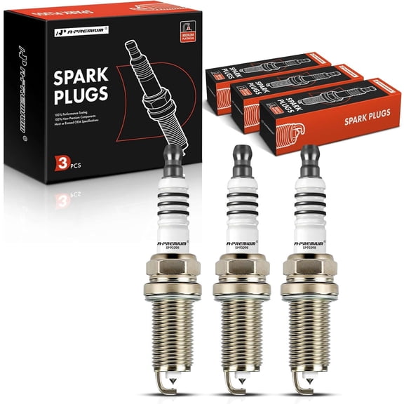 A-Premium Iridium Platinum Spark Plugs Compatible with Mitsubishi Mirage 2014-2015/2017-2020, 1.2L, Pack of 3