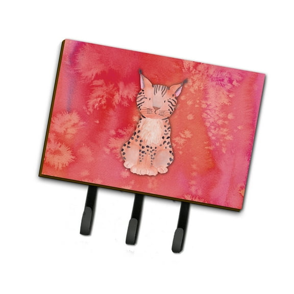Carolines Treasures BB7397TH68 Lynx Watercolor Leash or Key Holder Triple Hook multicolor