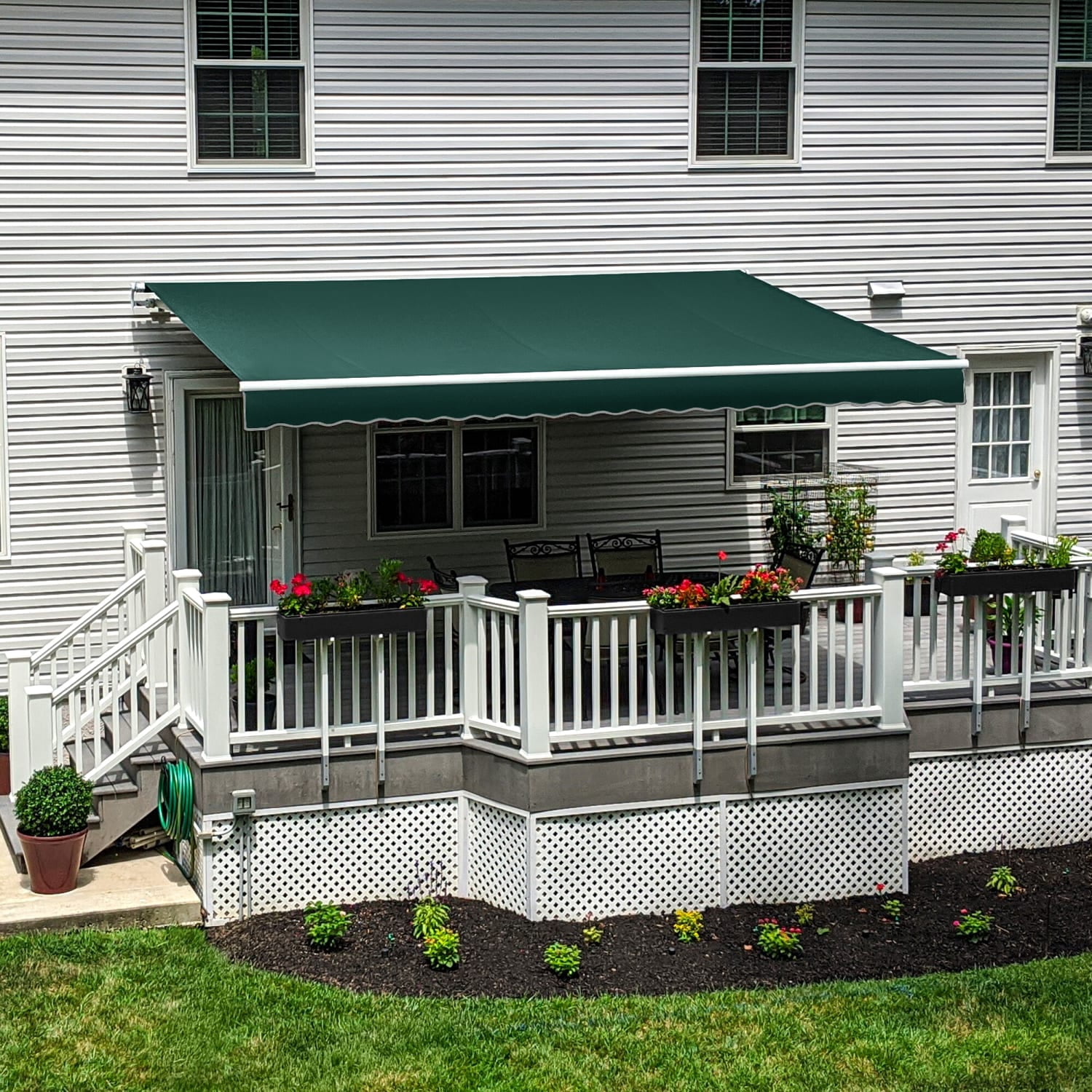 Awntech Maui Left Motor with Remote Motorized Retractable Awning